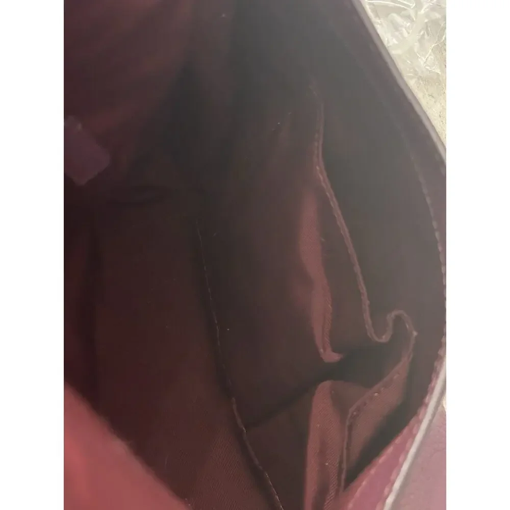 Marc Jacobs The Groove Hobo Large Fold Over‎ Bag Burgundy Pebbled Leather